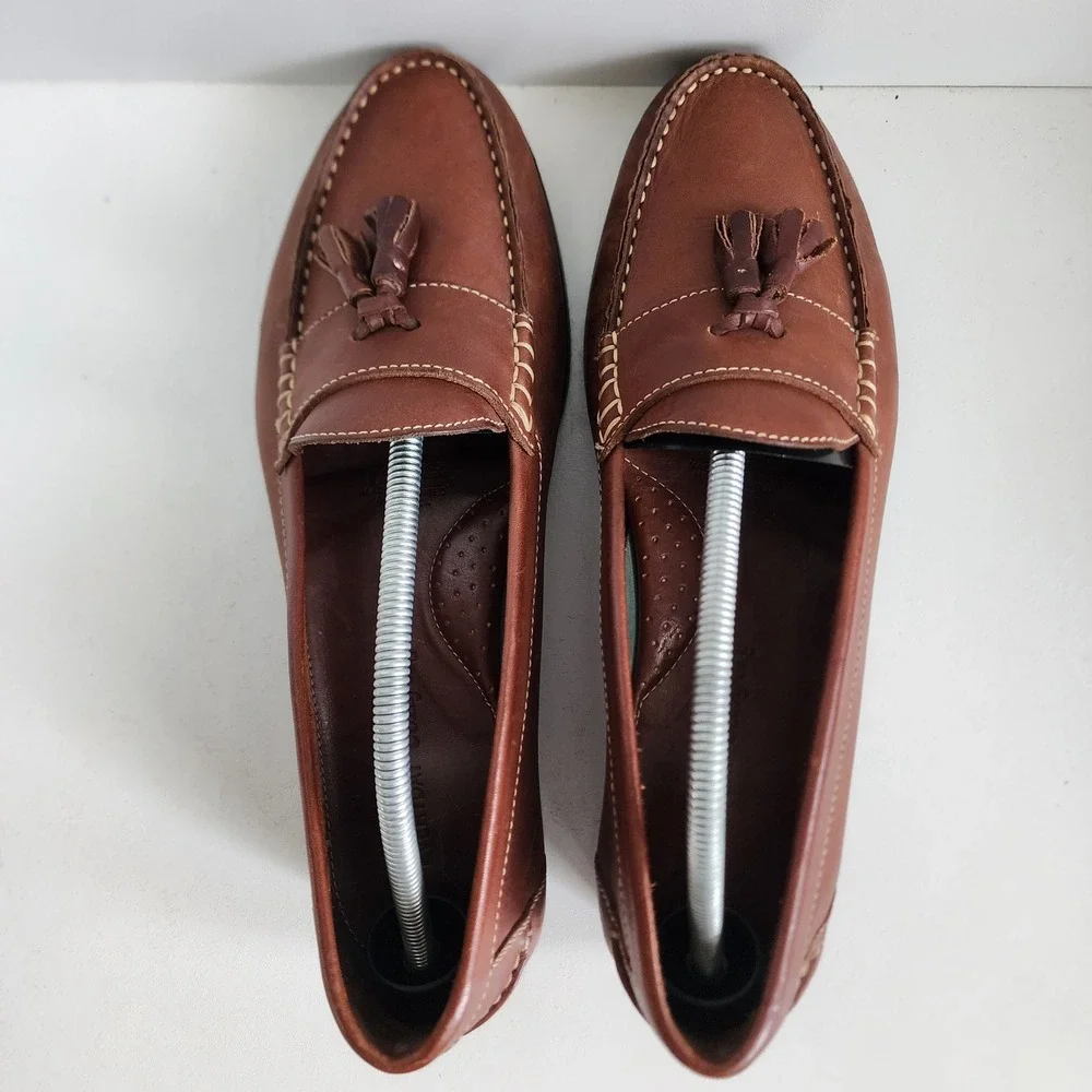 Richfield Everyday Comfort Mens 11 Brown Leather Tassel Loafer Brazil *READ*